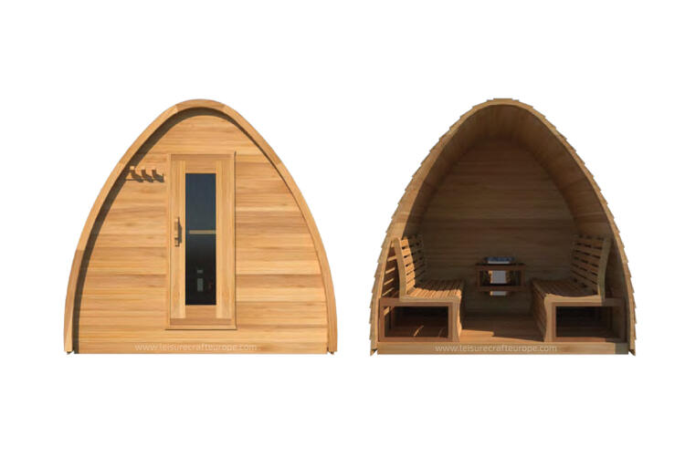 Pod-sauna-with-signature-benches-leisurecraft-europe